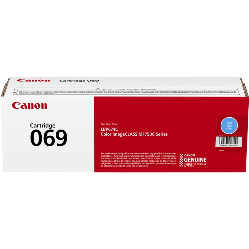 Canon 069 (5093C001) Cyan Original Standard Capacity Toner Cartridge