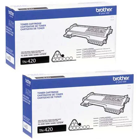 Brother TN420 Black Original Standard Capacity Toner Cartridges Twin Pack (2 Pack)