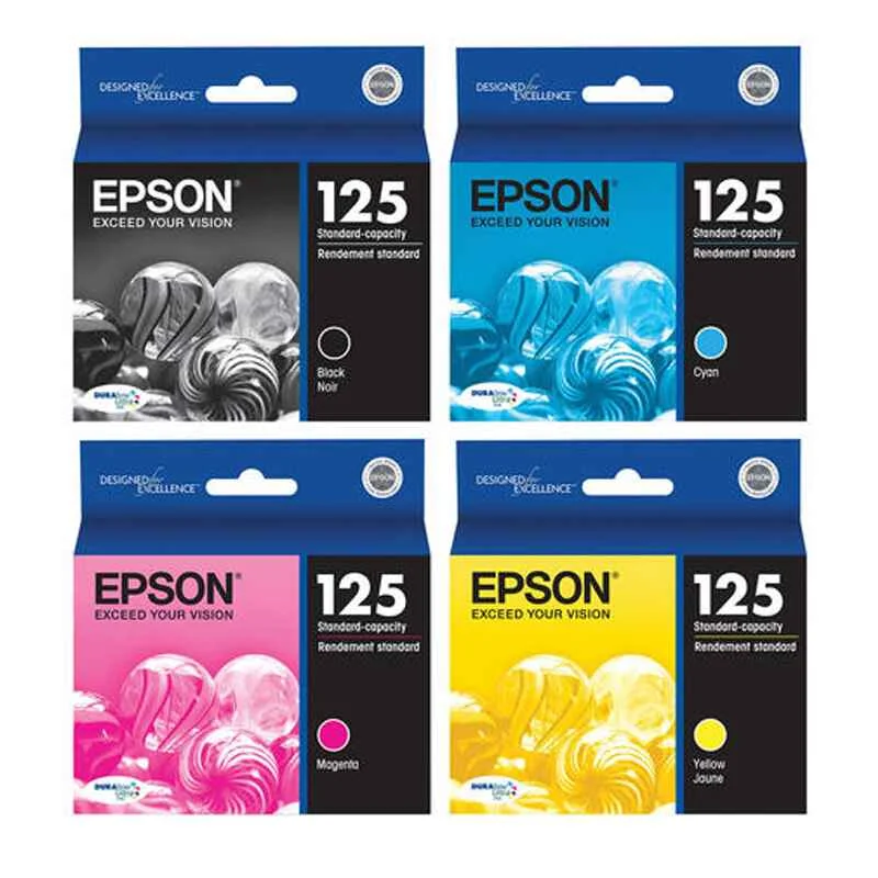 Epson 125 Full Set Original Standard Capacity Ink Cartridges (4 Pack)