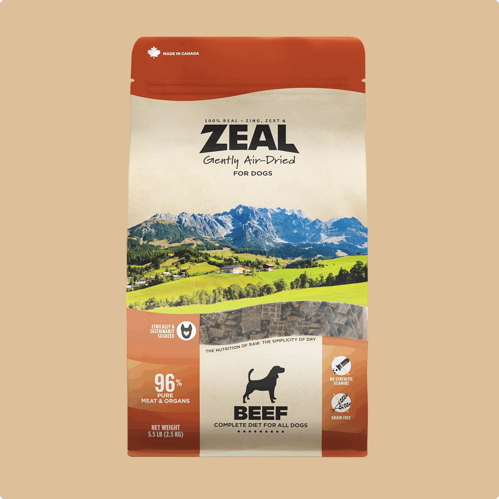 Canada Air-Dried Food Beef Recipe For Dogs - 5.5 lb