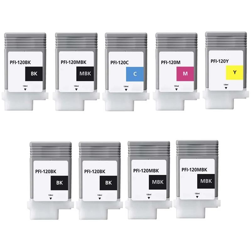 Compatible Canon imagePROGRAF TM-200 Printer Ink Cartridges (9 Pack) -PFI-120BK Multipack