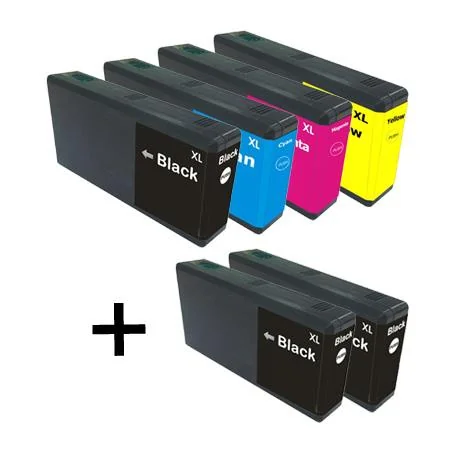 Compatible Epson 676XL Full Set + 2  EXTRA Black Ink Cartridges (6 Pack)  Multipack