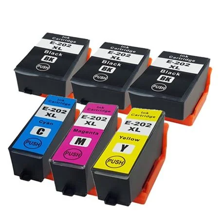 Compatible Epson 202XL Full Set + 2 EXTRA Black Ink Cartridges (6 Pack)  Multipack