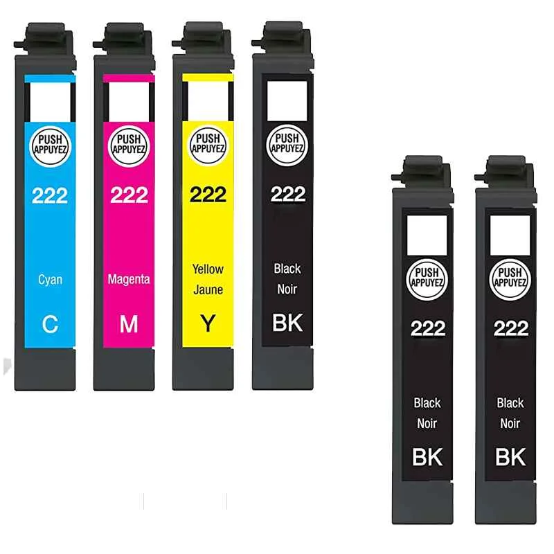 Compatible Epson Expression Home XP-5200 Printer Ink Cartridges (6 Pack) -T222120 Multipack