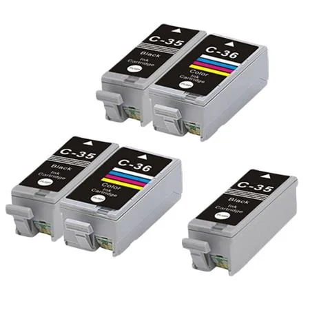 Compatible Canon PIXMA iP100 Printer Ink Cartridges (5 Pack) -1509B002 Multipack