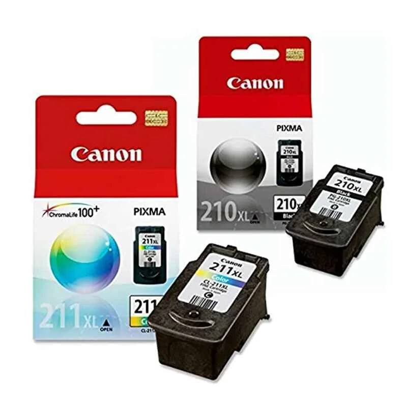Canon PG-210XL/CL-211XL Full Set Original High Capacity Inks (2 Pack)