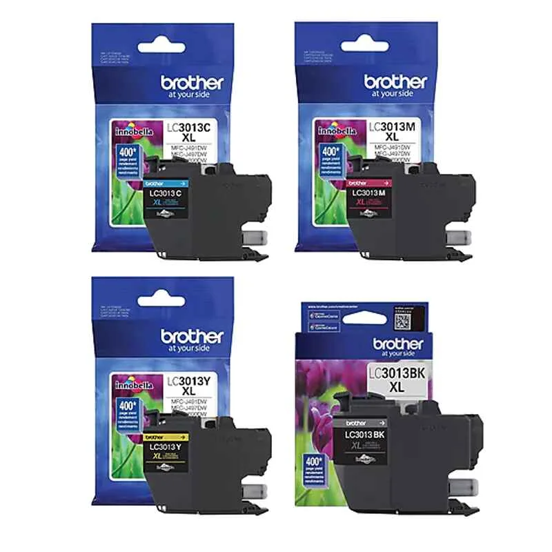 Brother LC3013BK/C/M/Y Full Set Original High Capacity Ink Cartridges (4 Pack)