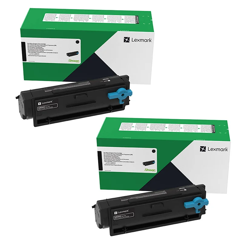 Lexmark 55B1H00 Black Original High Yield Return Program Toner Cartridges Twin Pack (2 Pack)