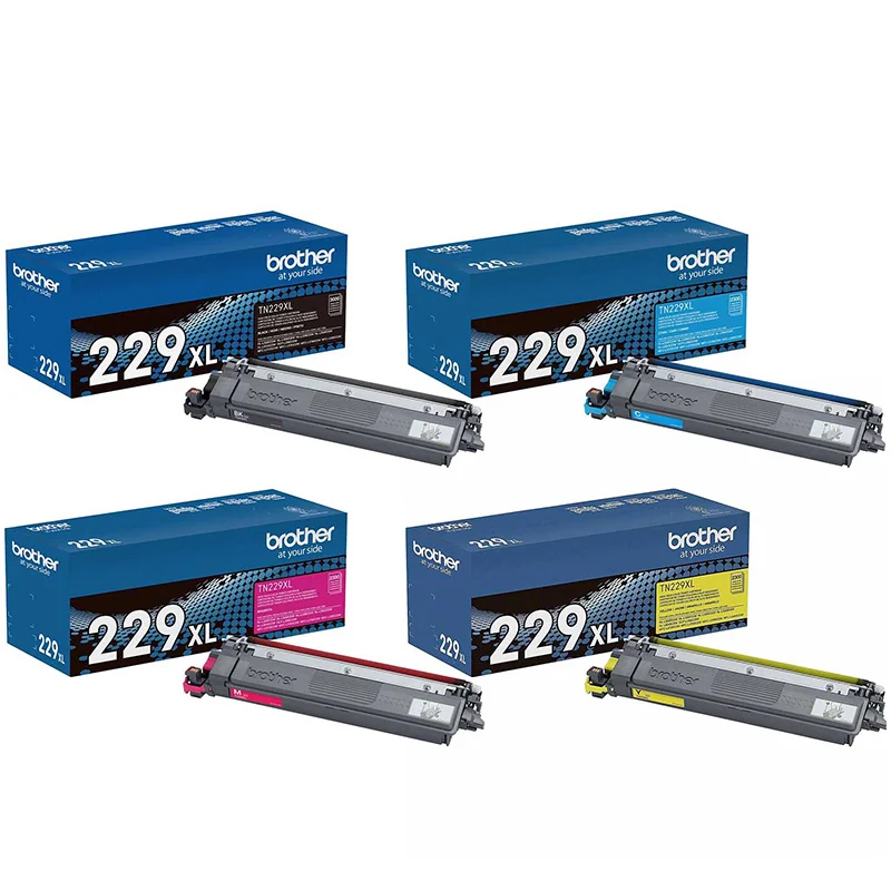 Brother HL-L3220CDW Printer Toner Cartridges (4 Pack) -TN229XLBK/Y Multipack Original