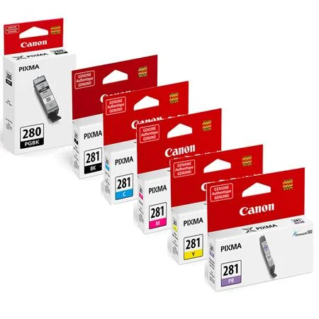 Canon PIXMA TS8120 Printer Ink Cartridges (6 Pack) -2075C001 Multipack Original