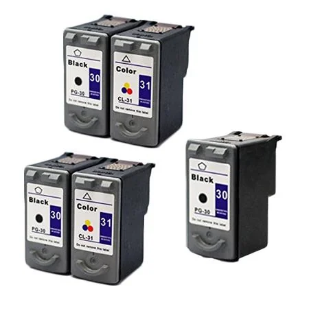 Compatible Canon PG-30/CL-31 2 Full Sets + 1 EXTRA Black Inkjet Cartridges (5 Pack)  Multipack