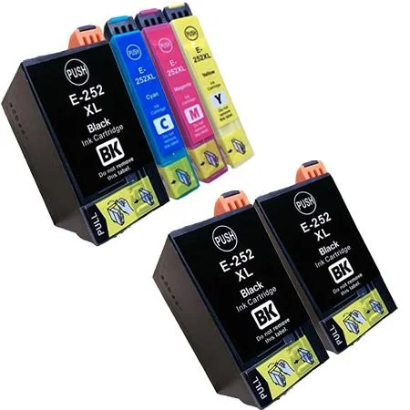 Compatible Epson WorkForce WF-7210 Printer Ink Cartridges (6 Pack) -T252XL120 Multipack