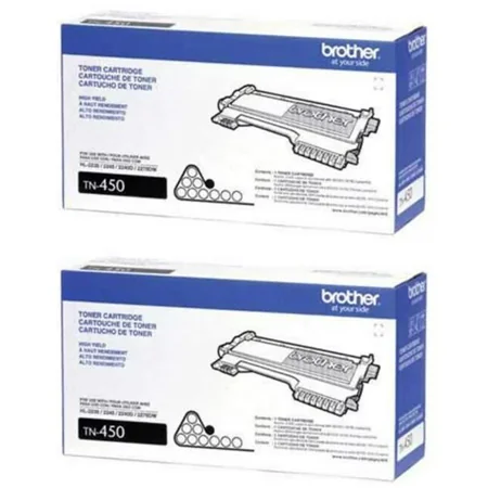 Brother TN450 Black Original High Capacity Toner Cartridges Twin Pack (2 Pack)