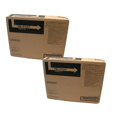 Kyocera TK-7107 Black Original Toner Cartridges Twin Pack