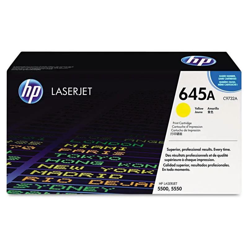 HP Color LaserJet C9732A Yellow Original Print Cartridge with Smart Printing Technology