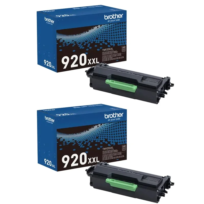 Twin Pack: Brother TN920XXL Black Original Super High Capacity Toner Cartridge