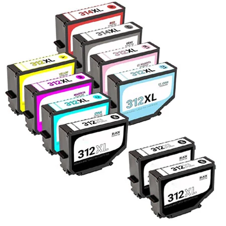 Compatible Epson Expression Photo XP-8500 Small-in-One Printer Ink Cartridges (10 Pack) -T312xl120 Multipack