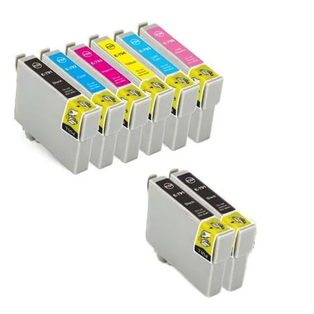 Compatible Epson T0981/986 Full Set + 2 EXTRA Black Ink Cartridges (8 Pack)  Multipack