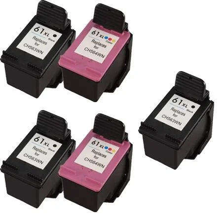 Compatible HP 61XL 2 Full set + 1 EXTRA Black Ink Cartridges (5 Pack)  Multipack
