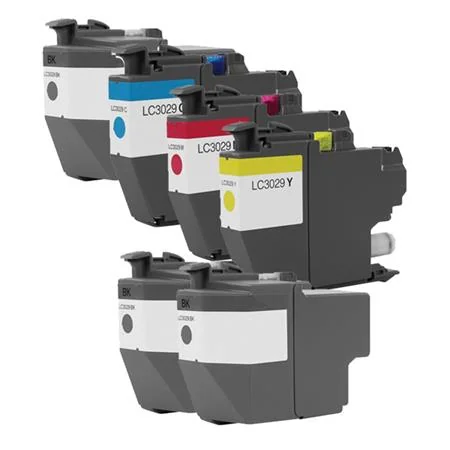 Compatible Brother LC3029BK/C/M/Y Full Set +  2 EXTRA Black Super High Capacity Ink Cartridges (6 Pack)  Multipack