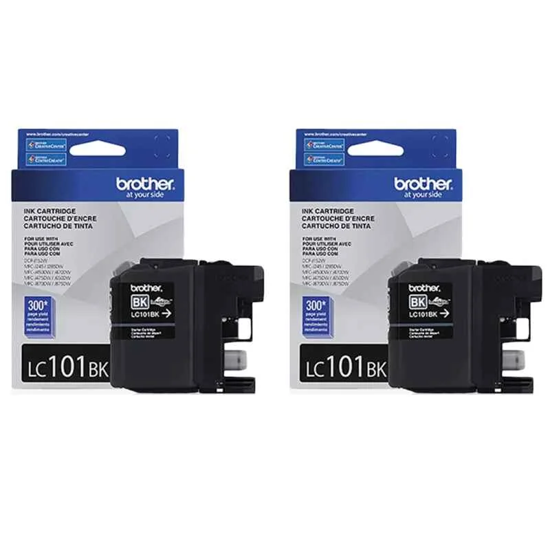 Brother DCP-J132W Printer Ink Cartridges (2 Pack) -LC101BK Multipack Original