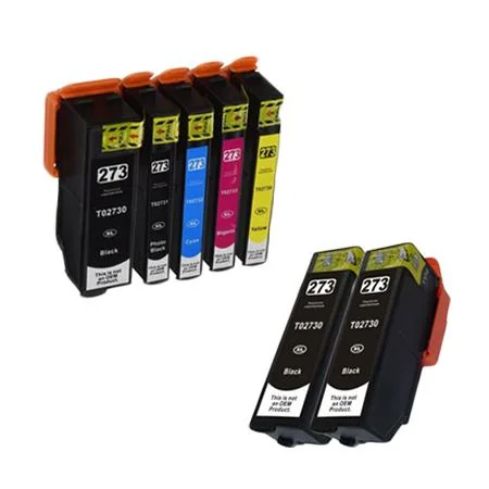 Compatible Epson 273XL Full Set + 2 EXTRA Black Ink Cartridges (7 Pack)  Multipack