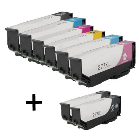 Compatible Epson 277XL Full Set + 2 EXTRA Black Ink Cartridges (8 Pack)  Multipack