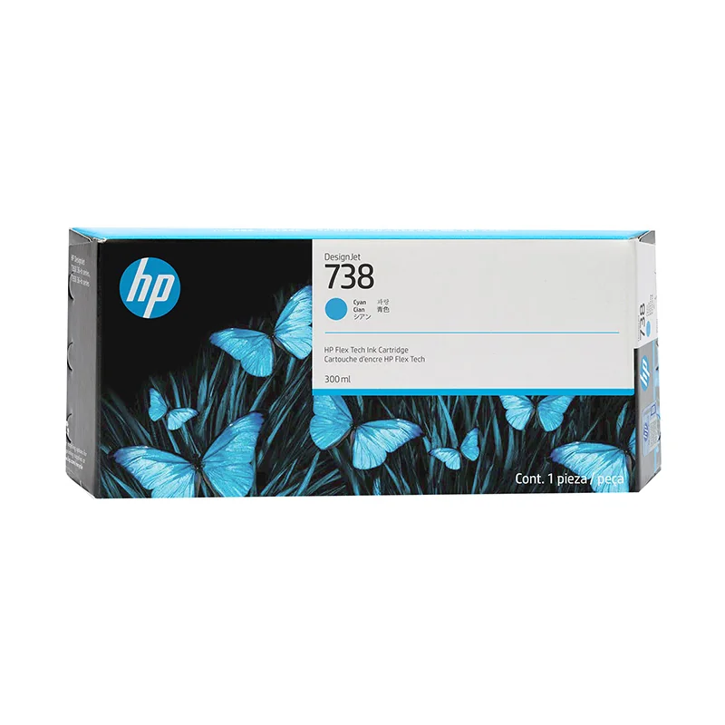 HP 738XL (676M6A) Cyan Original High Yield Ink Cartridge