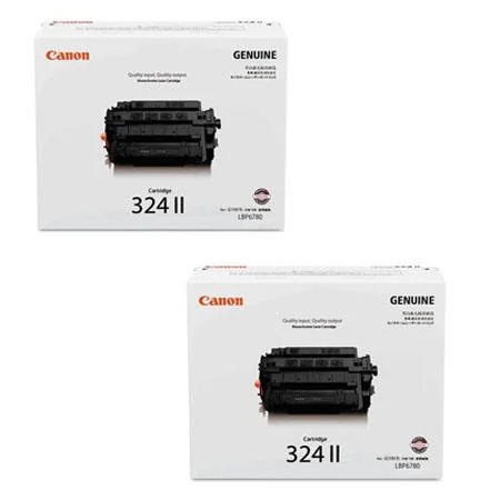 TWINPACK: Canon 324 II Black Original High Capacity Toner Cartridge (3482B013)