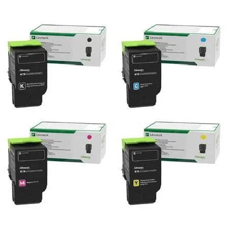 Lexmark MC2640adwe Printer Toner Cartridges (4 Pack) -C241XK0 Multipack Original