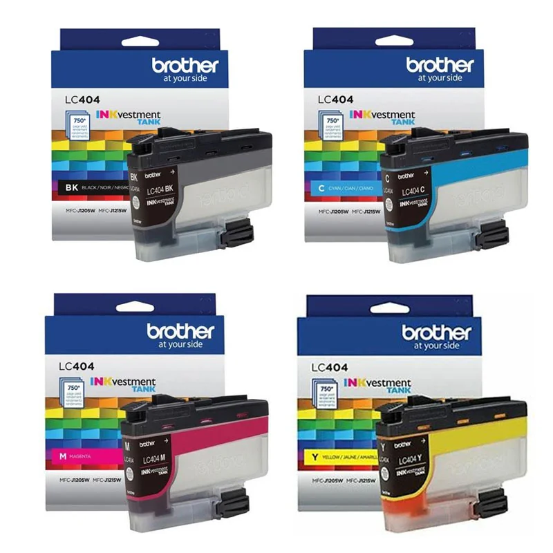 1 Full Set of Brother LC404BK and 1 x Colour Set LC404 C/M/Y (Original) Ink Cartridges