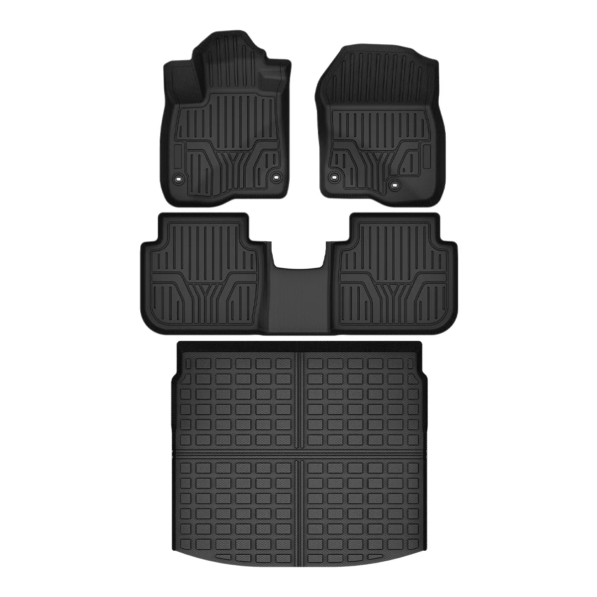 Custom Fit All-Weather Floor Mats & Cargo Liner for 2023-2026 Honda CR-V Hybrid, TPE Floor Liners & Cargo Mat Full Set, Black