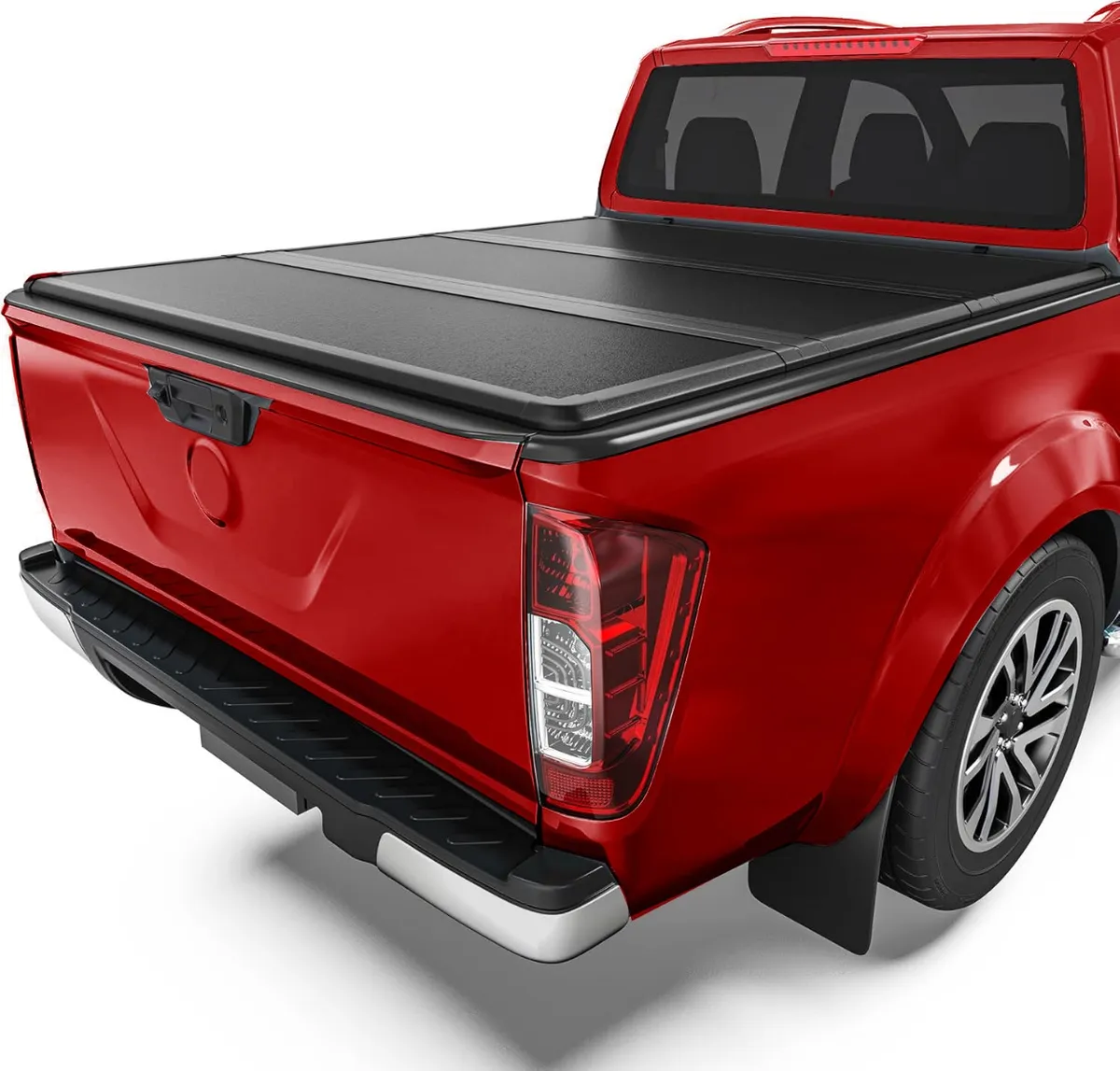 OEDRO 5FT Hard Tri-fold Tonneau Cover Fold Truck Bed Covers Fit For 2005-2025 Nissan Frontier(NOT for México Models) W/ 5 Feet Bed