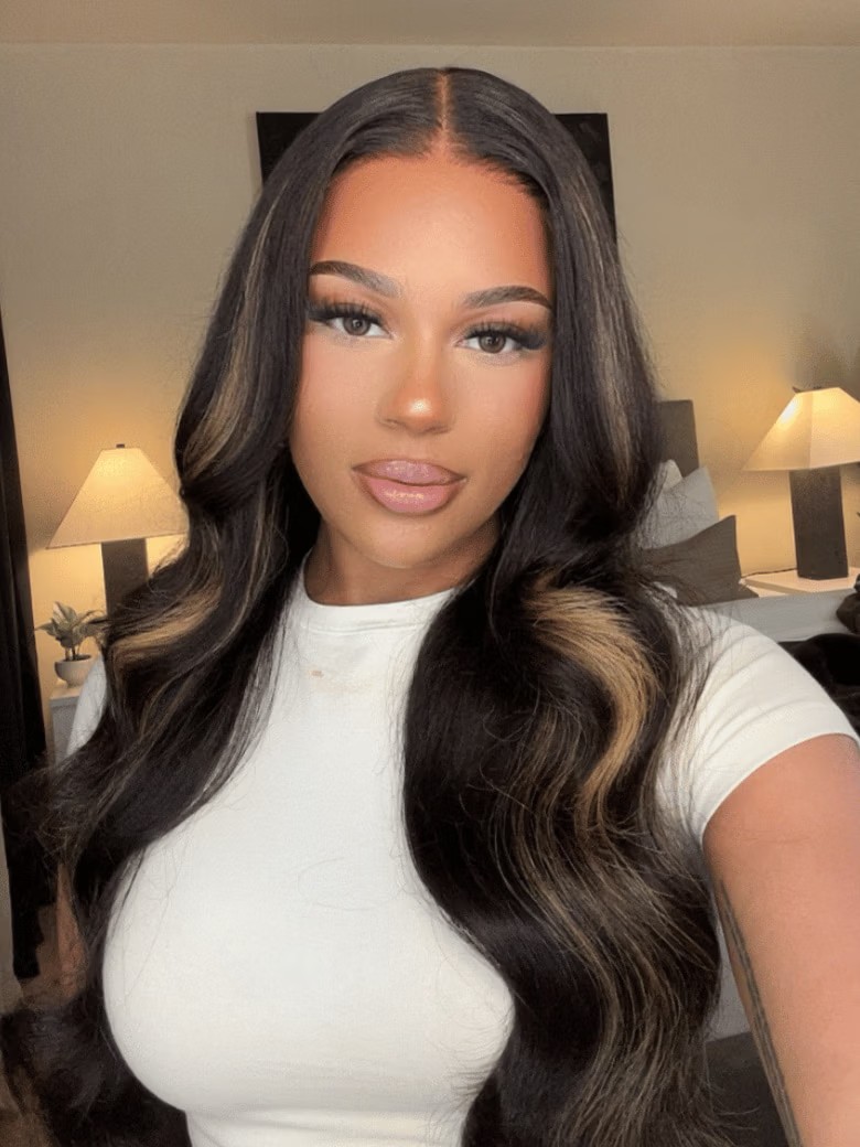 [All Length $119] UNice 6x4.5 Pre-Cut Lace 180% Density Body Wave Wig With Blonde Highlights Pre-Everything Wig