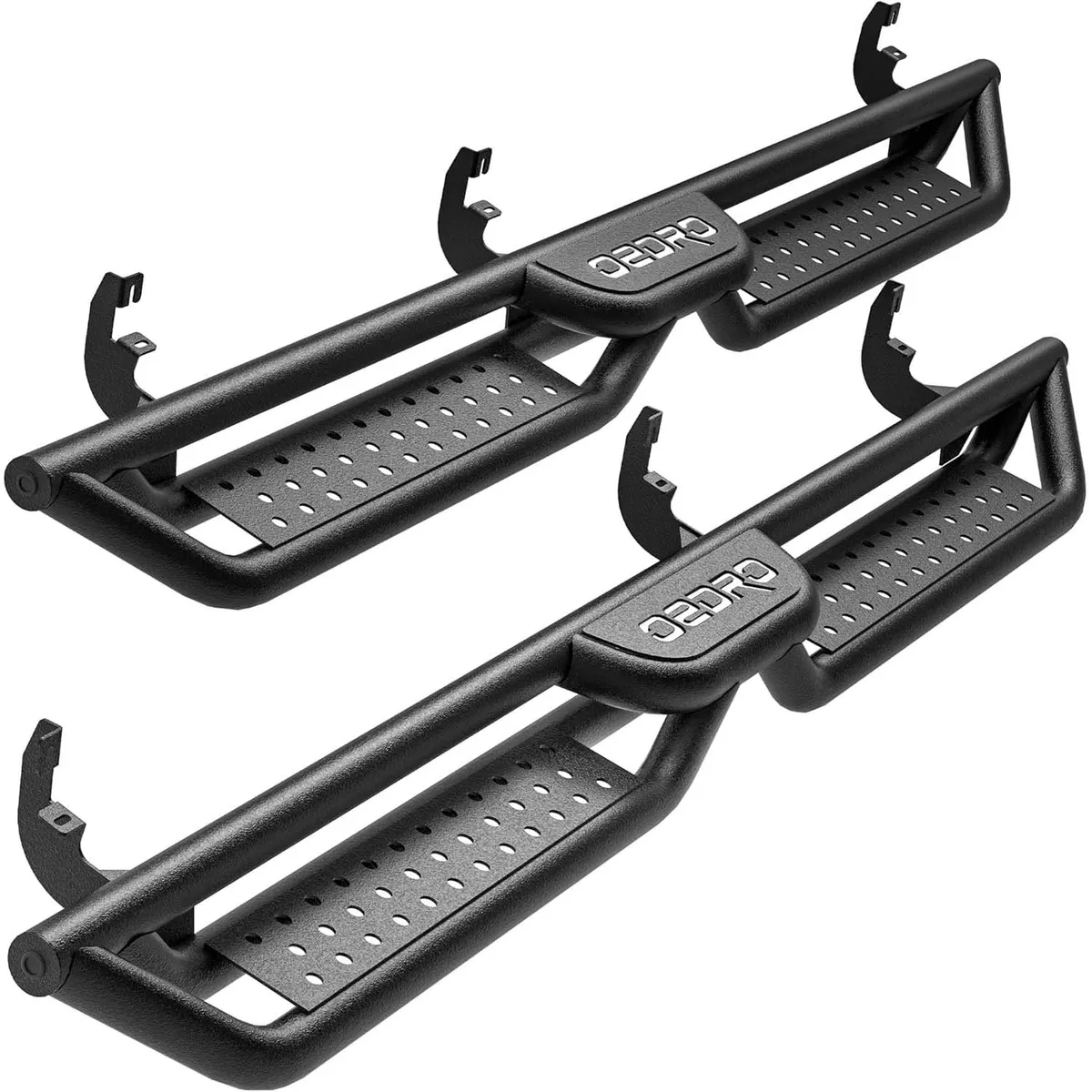 6" Running Boards for 2015-2026 Chevy Colorado/GMC Canyon Crew Cab, Bolt-on Side Two Stairs Steps Steel Nerf Bars