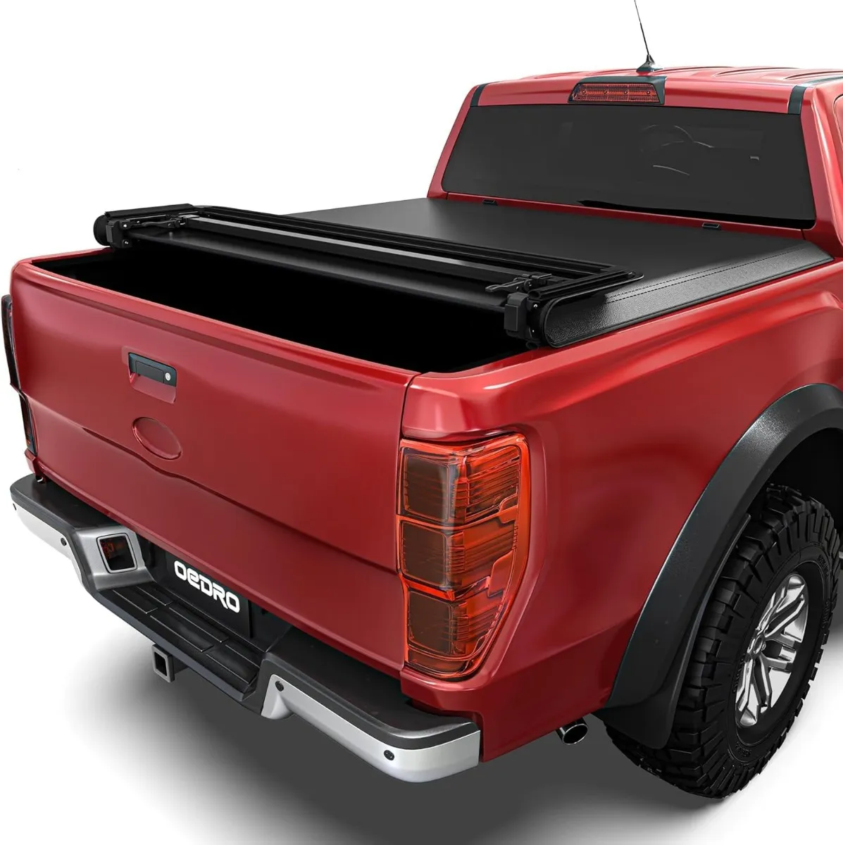 OEDRO 6.8FT Soft Quad-fold Truck Bed Tonneau Cover Fits for Ford F250 F350 F-250 F-350 Superduty 1999-2016 with 6.8 ft Bed