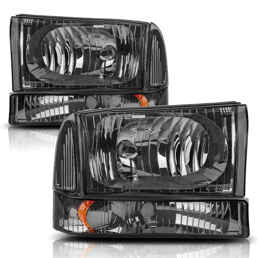 YITAMOTOR® 00-04 Ford Excursion/99-04 F250 F350 F450 F550 Super Duty Headlight Assembly Black Housing