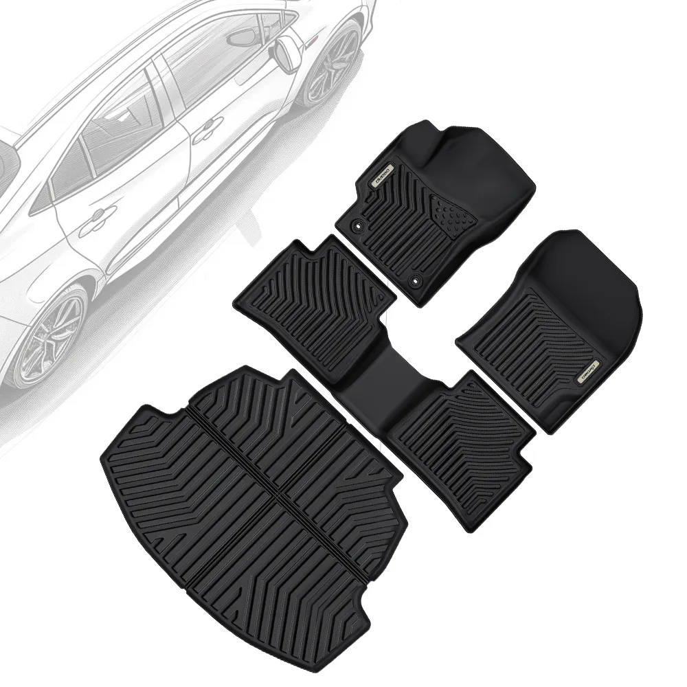 OEDRO Floor Mats & Cargo Liner Full Set Compatible with Toyota Corolla 2025-2020 | All-Weather TPE Custom Fit | High Durability, Non-Slip Design for 1