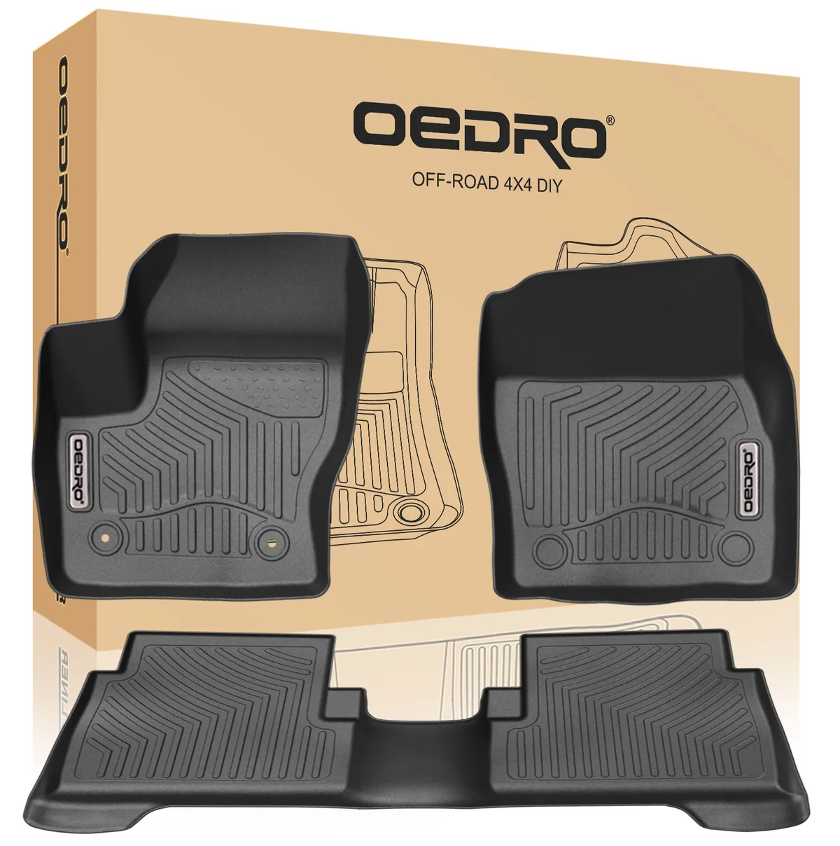 OEDRO Floor Mats for 2013-2019 Ford Escape, 2013-2018 Ford C-Max
