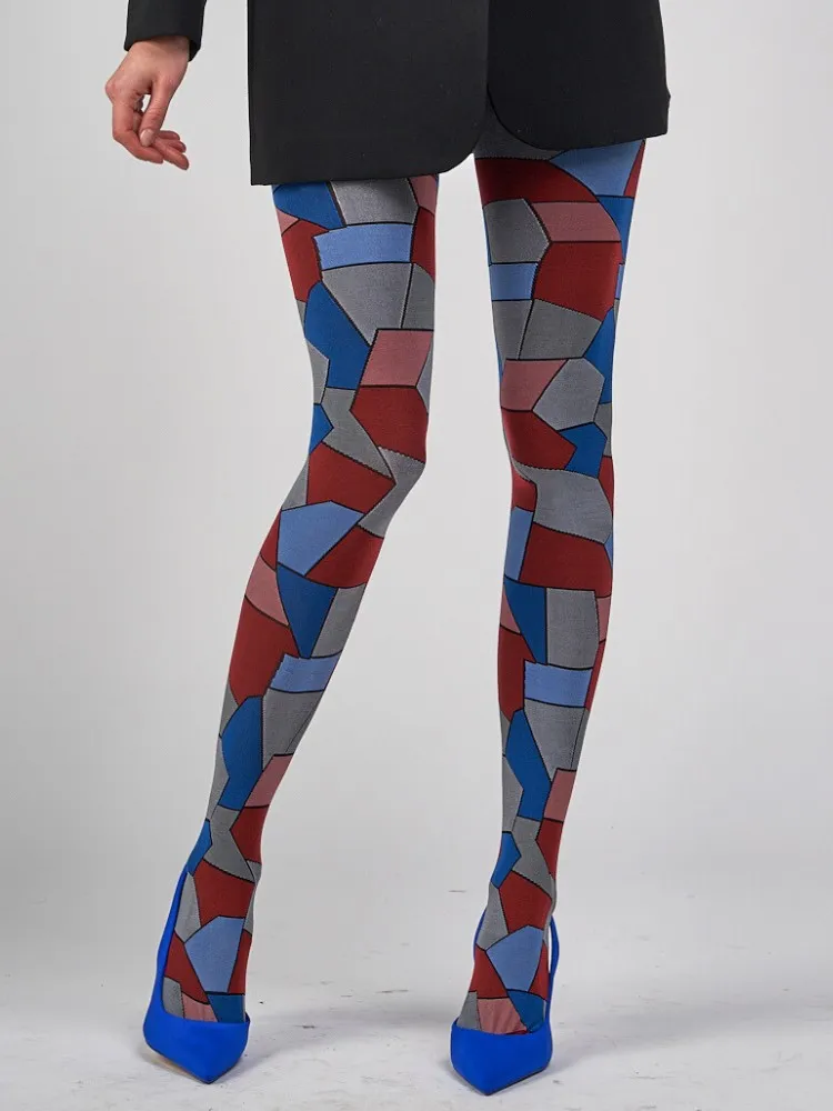 Platino Jacquline Opaque Geometric Tights