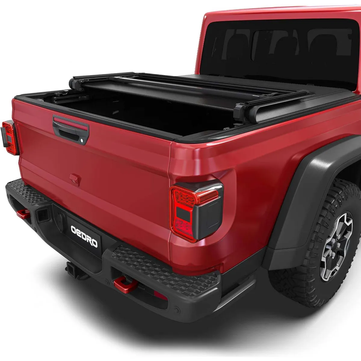 OEDRO Premium Soft Tri-Fold Tonneau Cover for 2020-2026 Jeep Gladiator | Fleetside 5' Bed | Durable, Weatherproof, Easy-Install Truck Bed Cover