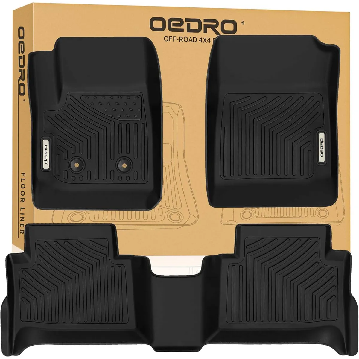 OEDRO Floor Mats for 2015-2022 Chevy Colorado / GMC Canyon Crew Cab