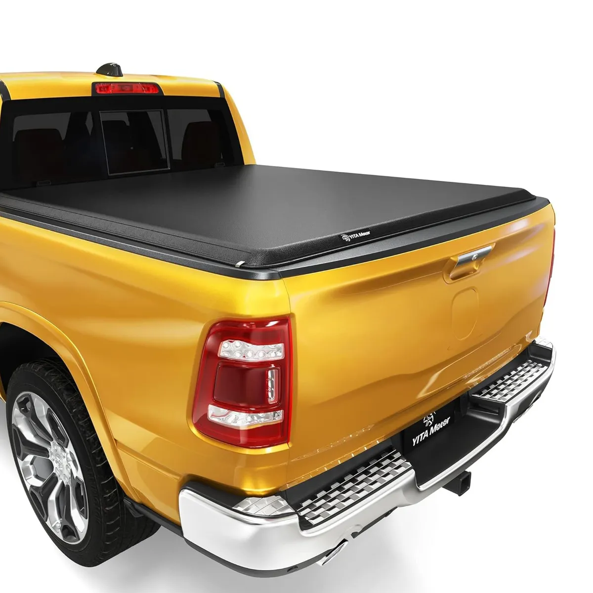 YITAMOTOR® Soft Roll Up Truck Bed Tonneau Cover Compatible with 2019-2026 Dodge Ram 1500 New Body Style 5.7 ft Bed Without Rambox