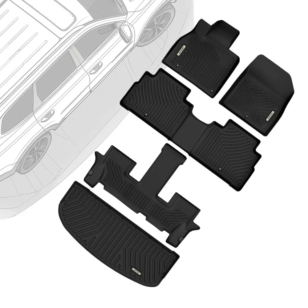 OEDRO Floor Mats Liners & Carpet Mat All-Weather for 2020-2025 Kia Telluride with 2nd Bucket Seats Without Center Console