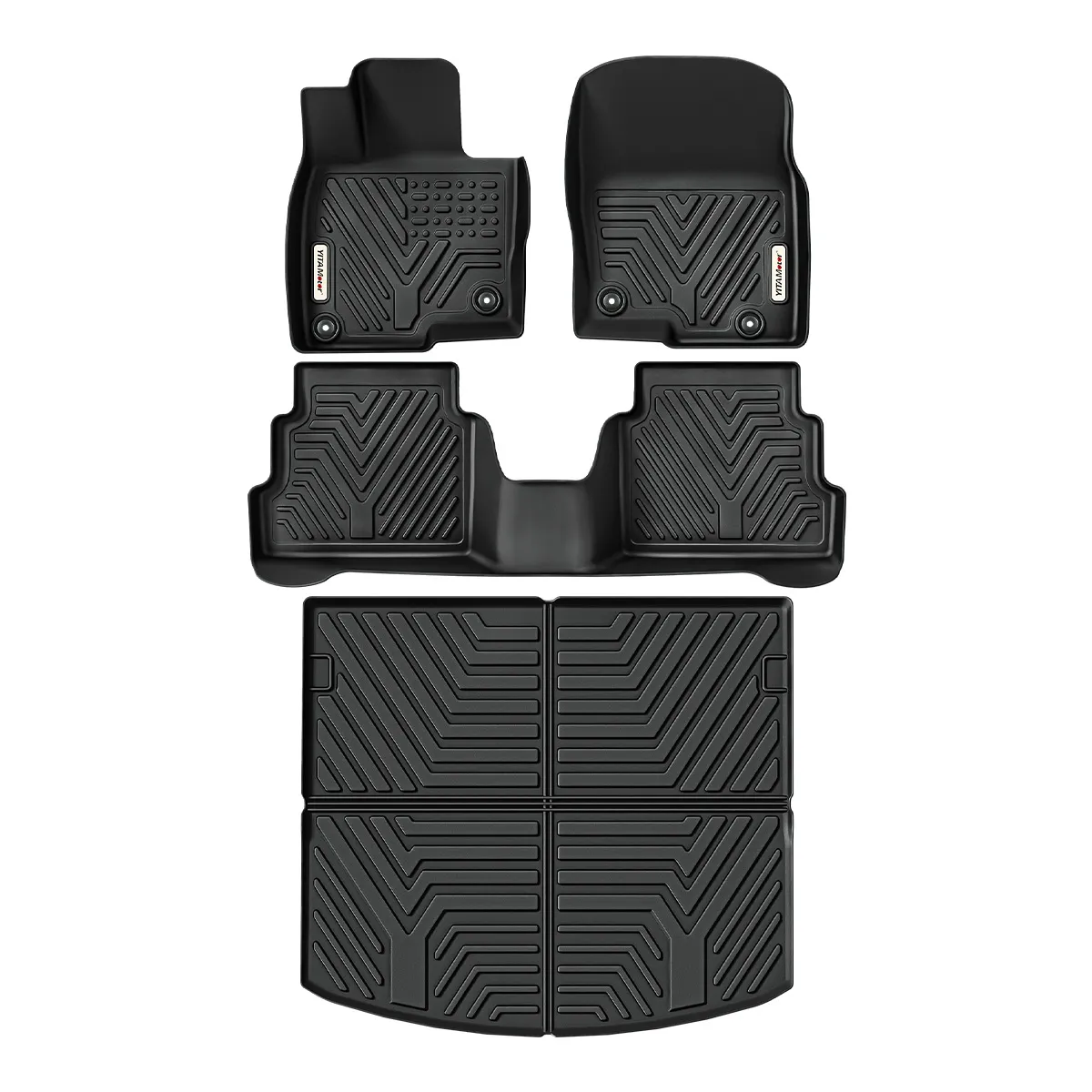 Custom Fit All-Weather Floor Mats & Cargo Liner for 2017-2025 Mazda CX-5, 2-Row TPE Liners Set, Black