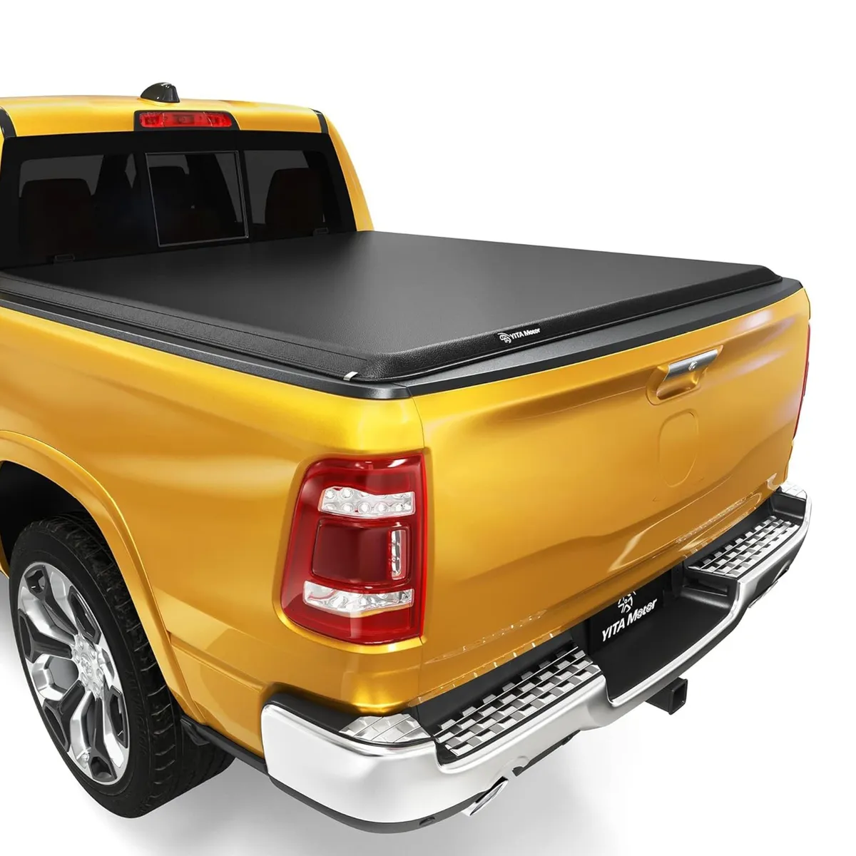 YITAMOTOR® Soft Roll Up Truck Bed Tonneau Cover Compatible with 2019-2025 Dodge Ram 1500 New Body Style 6.4 ft Bed Without Rambox