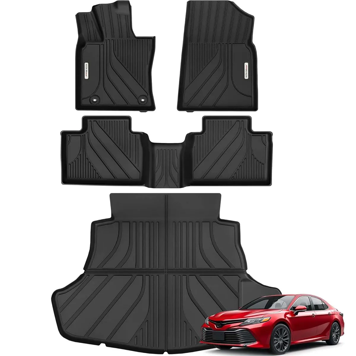 YITAMOTOR All-Weather Floor Mats for 2025 2026 Toyota Camry (Hybrid Compatible) - Full Set + Trunk Liner
