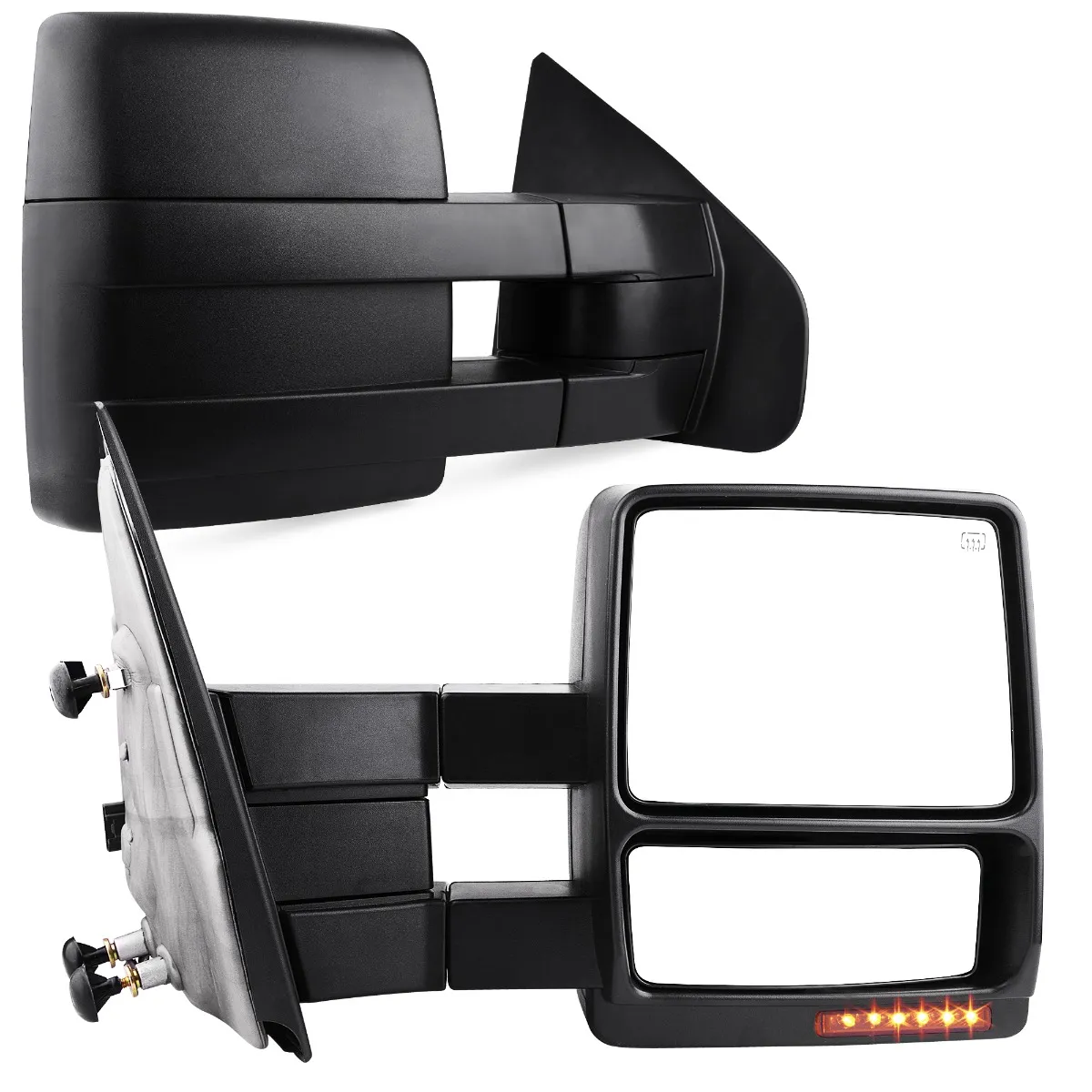 YITAMOTOR® Pair Power Heated Tow Mirrors For 07-14 Ford F150 Pickup LED Turn Signal Puddle