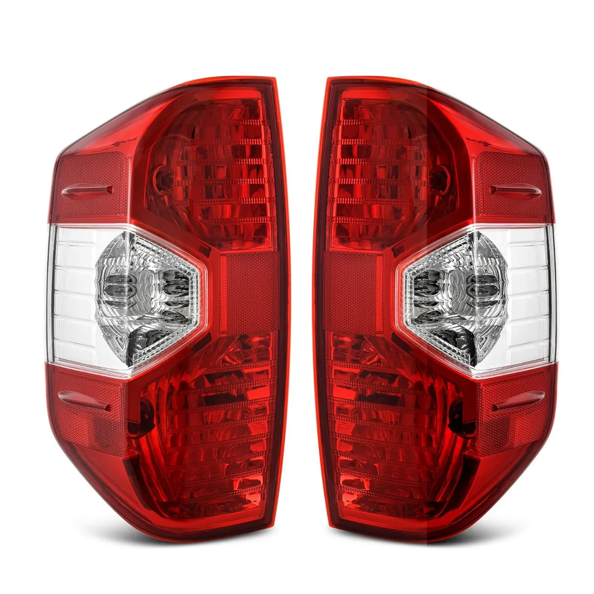 YITAMOTOR® Tail Lights Assembly Compatible with 2014-2021 Toyota Tundra, Red Clear OE Replacement Taillights - Driver and Passenger Side