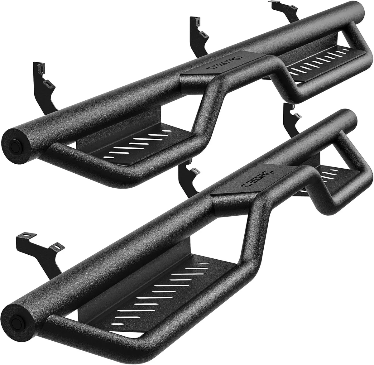 OEDRO 6 Inch Running Boards Compatible with 2019-2026 Ford Ranger Crew Cab, Bolt-On Nerf Bars with Two-Tier Step, Carbon Steel Side Steps,Nerf Bars